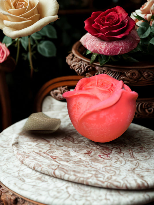 Large Rosebud Candle
