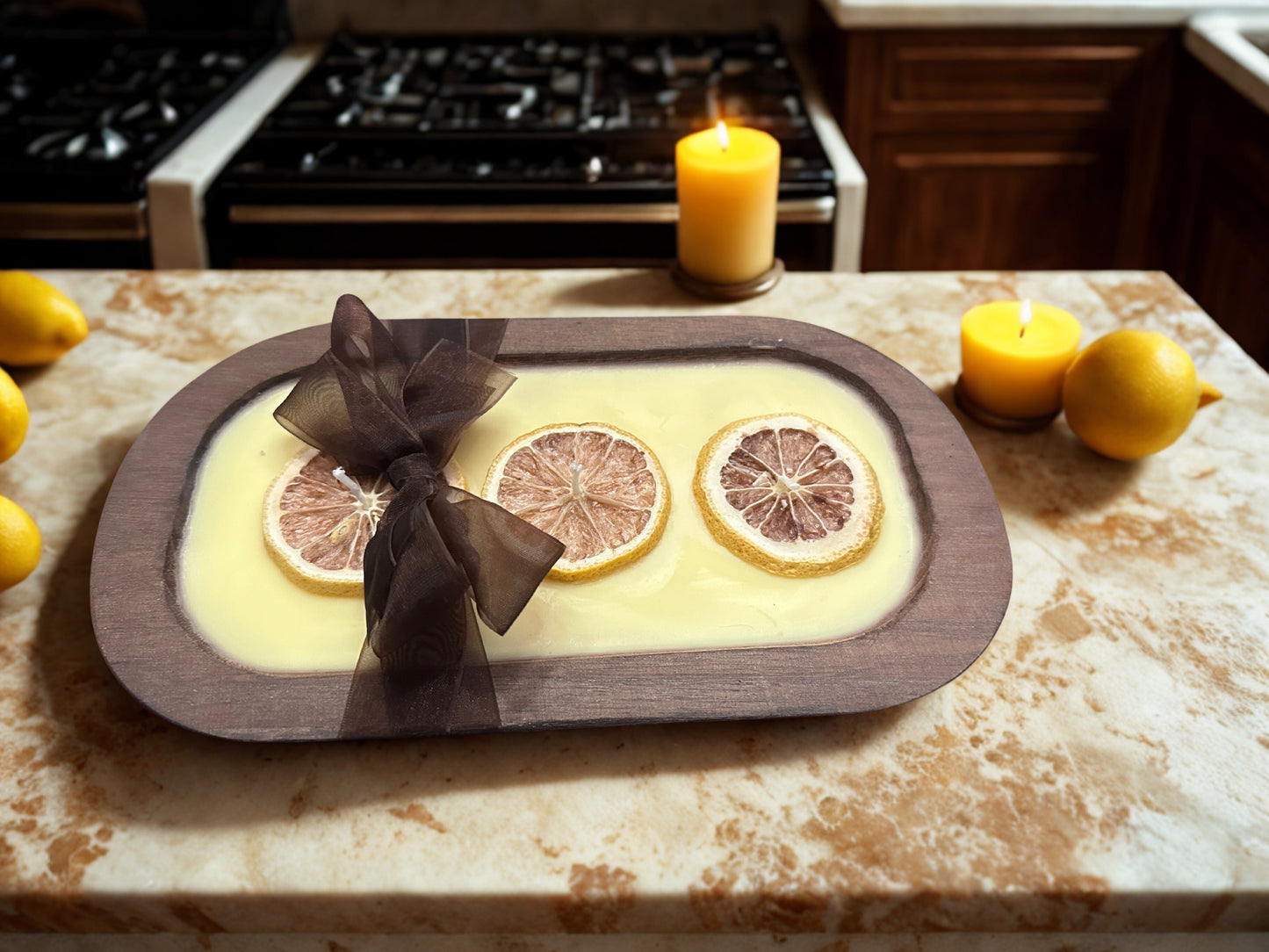 Lemon Scented Dough Bowl Candle