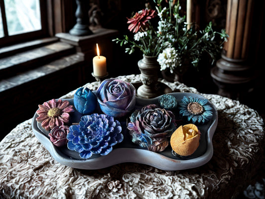Metallic Floral Arrangement 3-Wick Candle