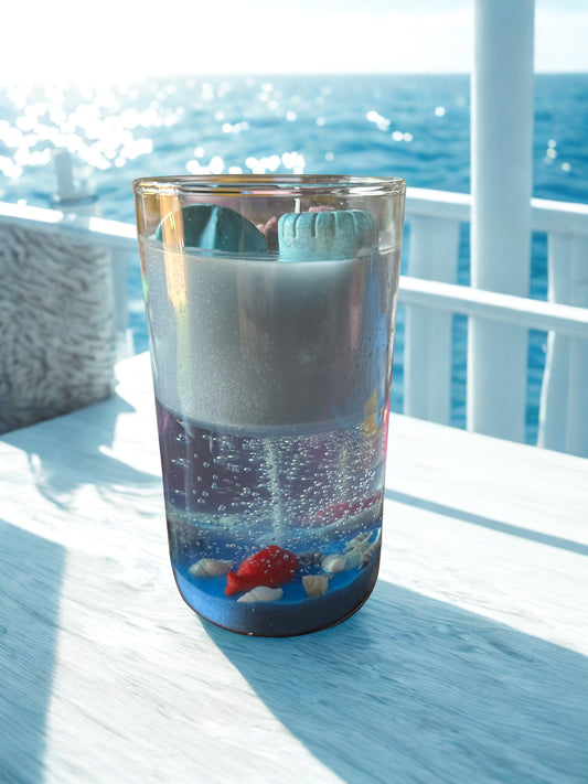 Beach Themed Soy & Gel Wax Embed Candle