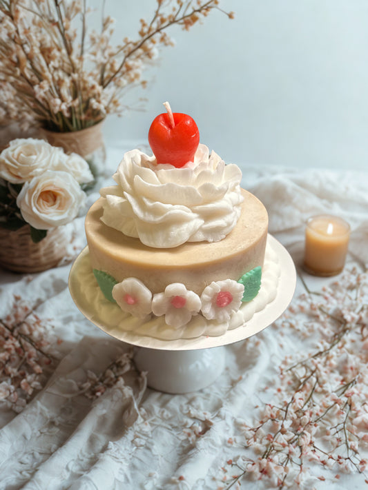 Cake Candle with Cherry on Top