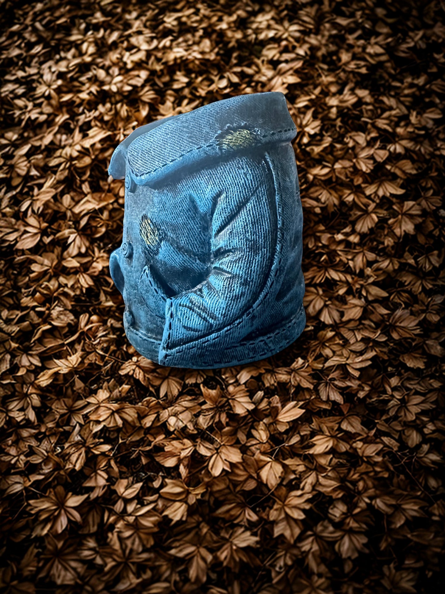 Cute Resin Denim Jacket Candle with Teddy Bear Head