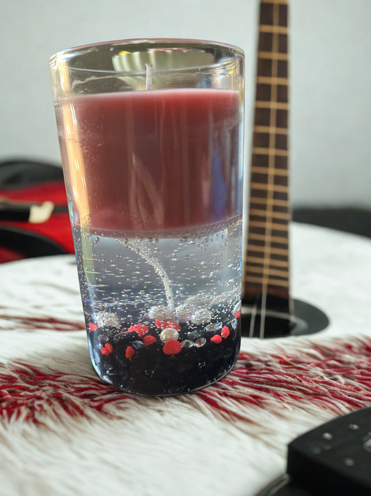 Red & Black Embeds Candle