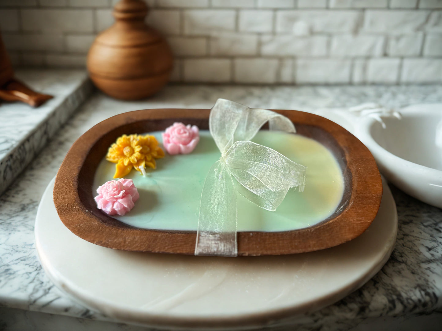 Jasmine Scented Dough Bowl Candle
