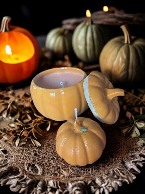 Ceramic Pumpkin Candle