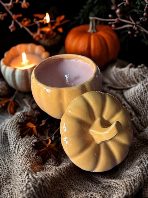 Ceramic Pumpkin Candle